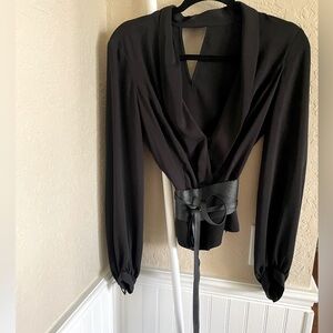 Black formal blouse